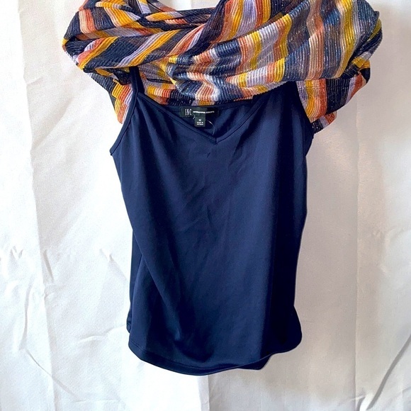 INC Striped Twist Hem Blouse - Picture 6 of 8